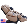 Luraco i9 Max Plus massage chair in Cream, reclined, three-quarter view – photo 2